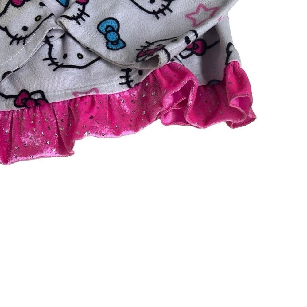 Sanrio Girl's White Pink Hello Kitty Flame Resistant Pajama Top Size M 7/8 - Picture 7 of 9